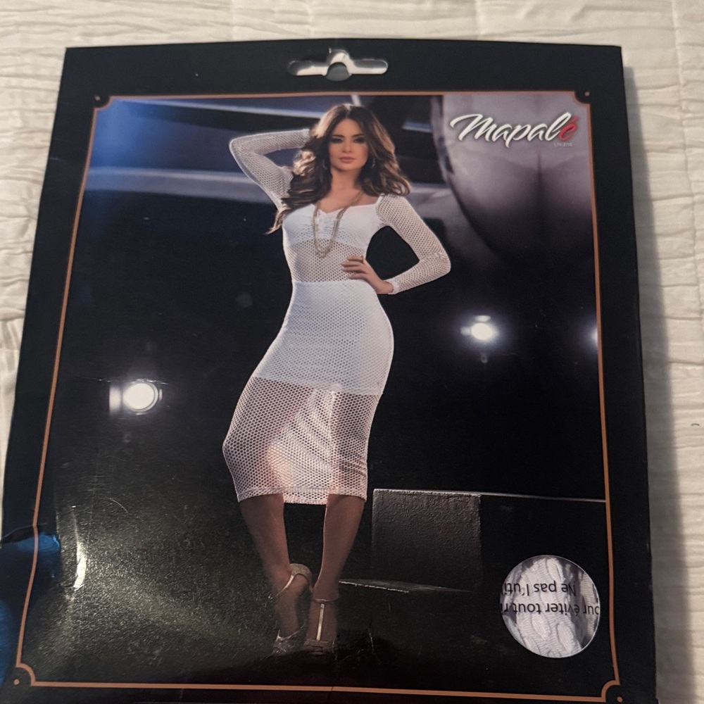Mapalé White Mesh Dress